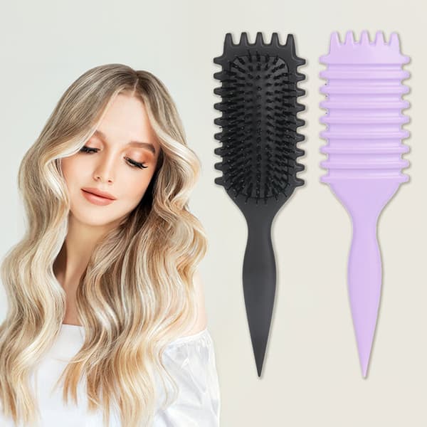 Krølledefinerende hårbørste, Bounce Curl-børste, stylingbørste Black