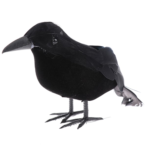 Halloween Black Crow Props Realistic Raven Spooky Feathered Cro Black one size