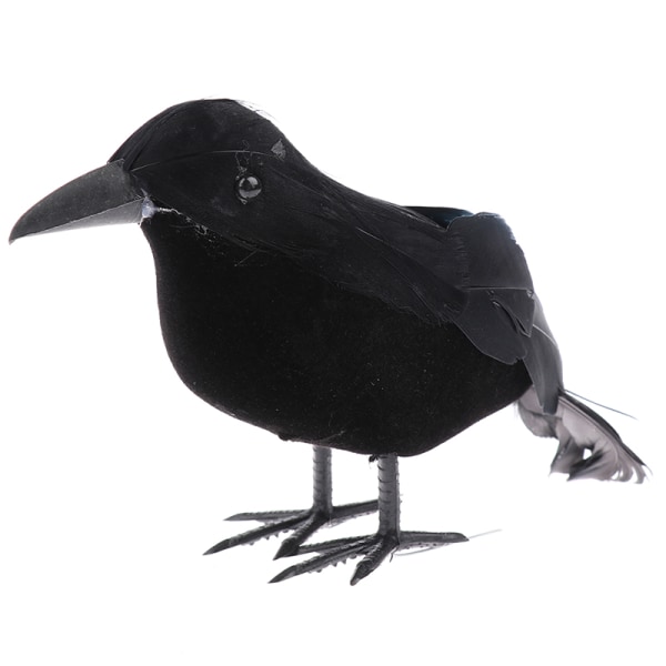 Halloween Black Crow Props Realistinen Raven Spooky Feathered Cro Black one size
