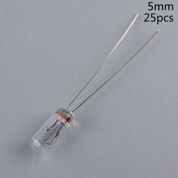 25 STK 5 mm 4 mm 3 mm klar 12V minipære af hvede risløg Switchc 25Pcs 5MM