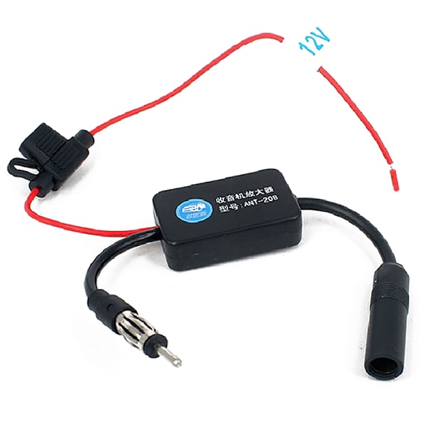 Til ANT208 bilantennesignalforstærkersæt AM FM Radio Auto Ac Black Onesize