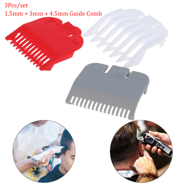 3 Stk Hair Clipper Limit Comb ting Guide Barber Erstatning Hår Multicolor onesize