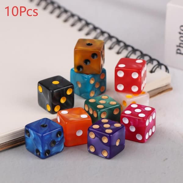 6-sided terninger 16 mm akryl D6 terningesæt til DND Purple