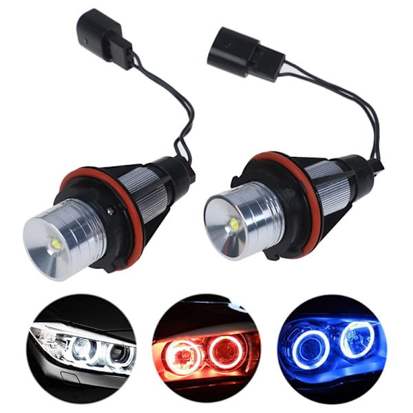 2kpl LED Angel Eyes merkkivalot lamput E39 E53 E60 E61 E63 White