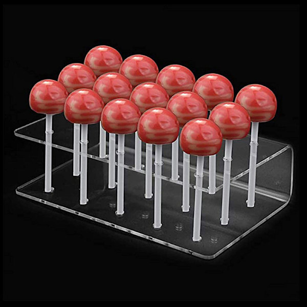 Kage Lolli Holder Akryl Display Stand 15 Huller Slikholder de Transparent