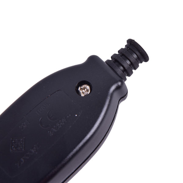 Vattentät in-line strömbrytare sladdbrytare IP65 rund trådkontakt D Black 1Pc