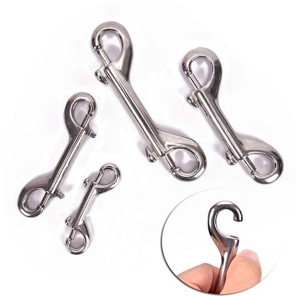 rustfritt stål dykking dobbel ende krok snapbolt kit qu 100mm
