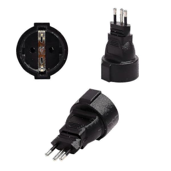 Sveitsisk rund 3-pins til EU 16A 250V strømadapter
