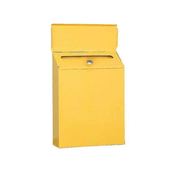 Hængende postkasse med nøglelås til små breve 1 stk. Yellow