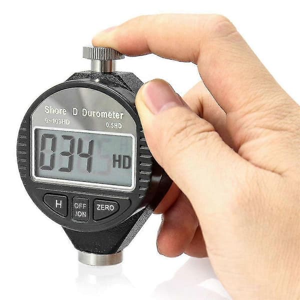 Shore D hardhetsmåler 0-100HD digital skala for testing av gummi og plast Black