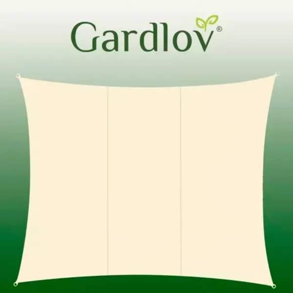 Vanntett solseil 4x3 m 180g/m2 Beige