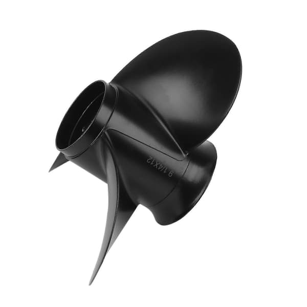 Utombordsmotorpropeller 9 1/4X12 Aluminium 10 kuggars splines DF9.9B DF15A DF20A Black