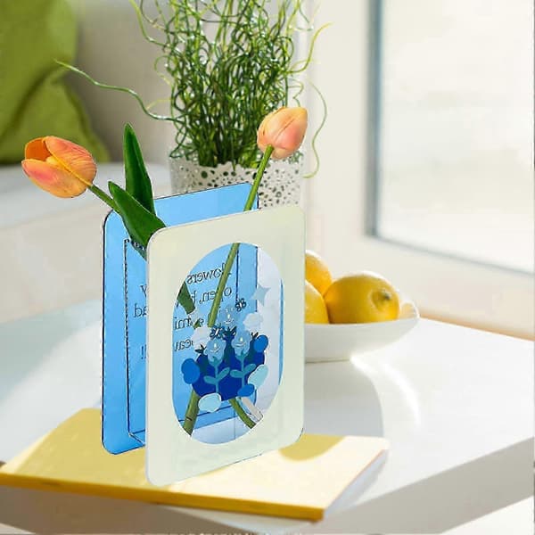 Klar akryl blomstervase, moderne bukettholder, æstetisk rumindretning 26-27s