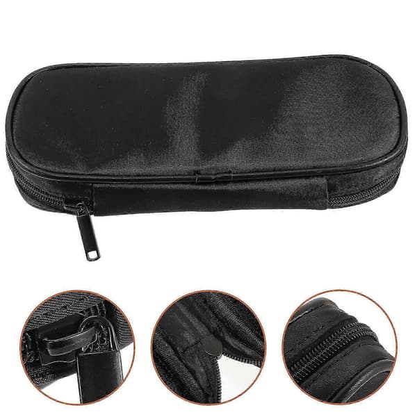 Sort lynlås makeupbørstetaske organizer til opbevaring