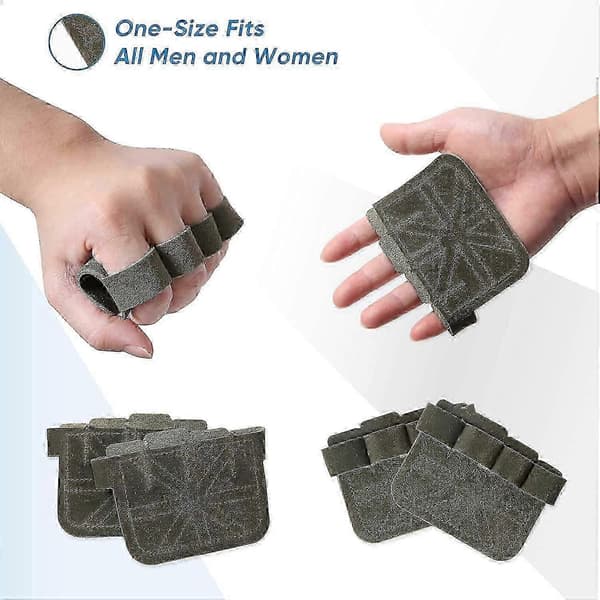 Piao 4 Finger Loop Grip Pads Handskar Tyngdlyftning Styrkelyft Marklyft Unisex Grepp