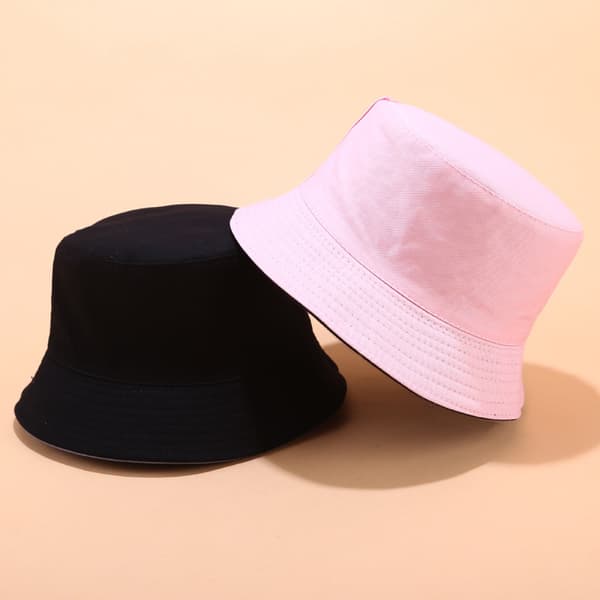 Sød Bucket Hat Strand Fiskerhatte til Kvinder, Vendbar D Pink