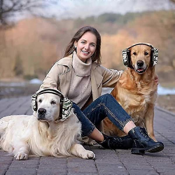 Høreværn til hunde til mellemstore og store hunde, behagelig camouflage szkyd