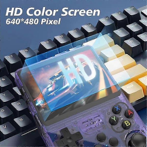 R36S Retro Håndholdt Videospillkonsoll Linux System 128GB Spill-