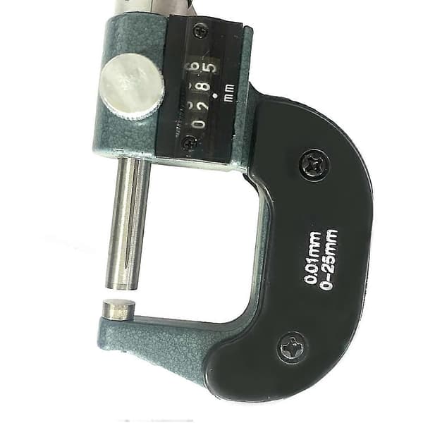 0-25mm 0.01mm Utvendig Mikrometer med Telleravlesning Digital Mikrometer Teller Mikrometer Tykkelsesmåler Verktøy