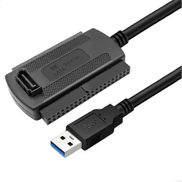 USB 3.0 til IDE-konverterkabel til 2,5/3,5/5,25 tommer harddiske DVD-ROM CD-RW, Plug and Play, højhastighedsdataoverførsel