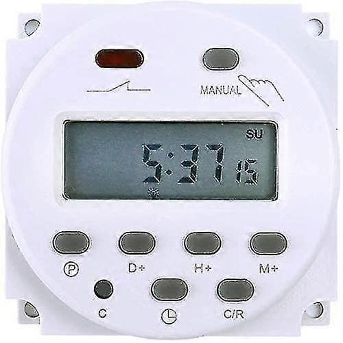 Elektronisk Timer DC12V 16A 17 Programmer Programmerbar LCD-skærm