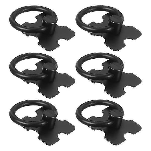 Moderne ringformede metallhåndtak for møbler 6 stk stue Black