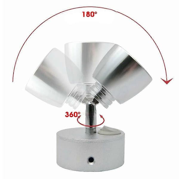 12V LED Spot Læselampe Afbryder Autocamper Van - Storbritannien silver One-size