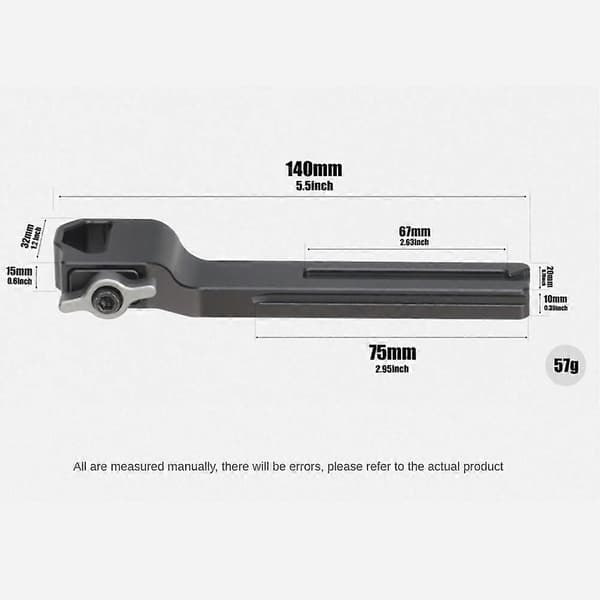 för Stabilizer RS3 Mini Quick Release Mount Extended Crossbar RS3 Mini Vertikal Expansionsaccessoar black