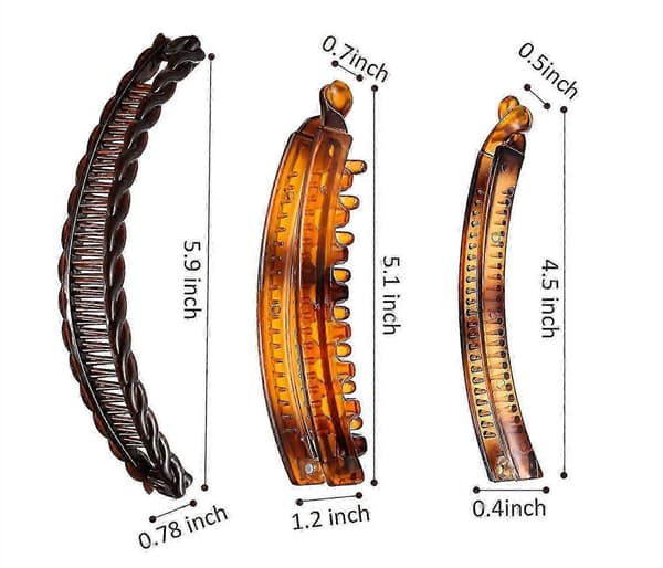 Bananhårklemmer sæt, Clincher Combs Grip Fishtail Clips 3 stilarter 9 stk -Z