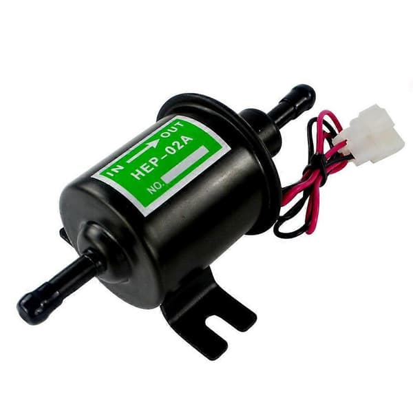 Universell 12V kraftig elektrisk bränslepump i metall, solid bensin inline bränslepump, bensintransferpump black