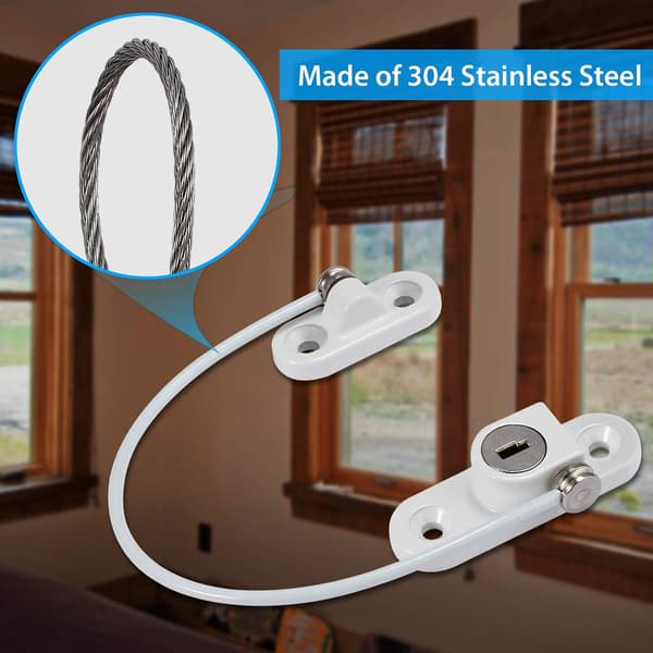 2 pcs. opening limiter for windows and doors PVC window limiter with child lock with key screw