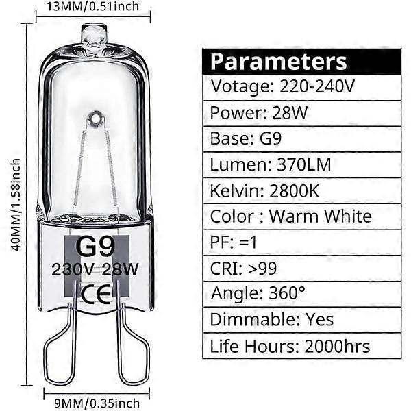 G9 halogenlampor Green 40W