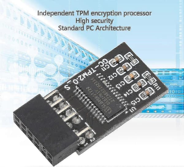 12Pin TPM 2.0 Krypteringsmodul Kompatibel med LPC SPI Moderkort