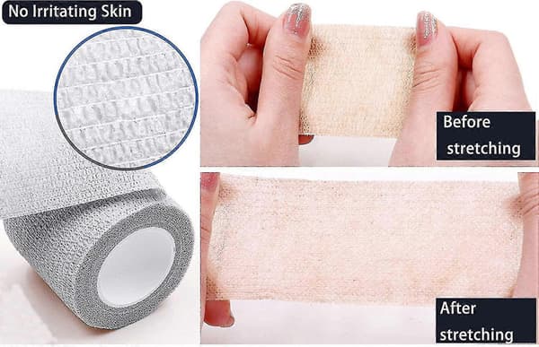 6 ruller elastisk gripetape for vektløfting og fingersikkerhet