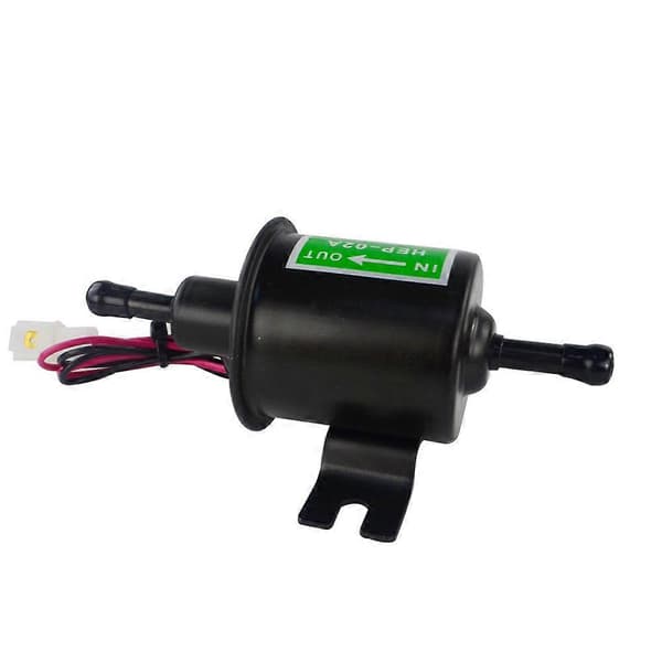 Universell 12V kraftig elektrisk bränslepump i metall, solid bensin inline bränslepump, bensintransferpump black