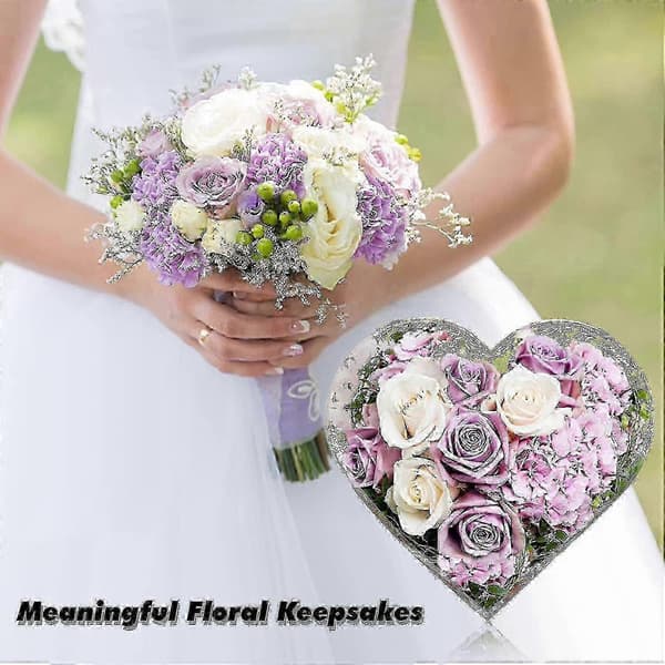 Overdimensjonert hjerteform i epoksy for blomsterdekorasjon, 6,5 tommer