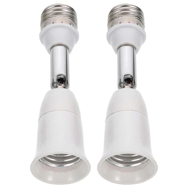 2 stk E27 lyspæreforlenger bøybar adapter for lamper