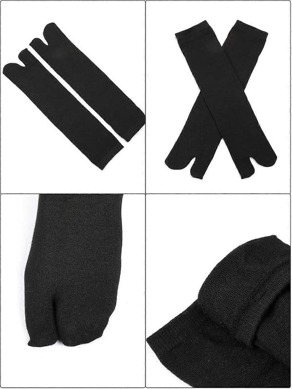 Par Unisex Tabi Flip-Flop Strumpor Getstrumpor Bomull Split Toe Tabi Strumpor Elastiska för Kvinnor och Män, Flerfärgad