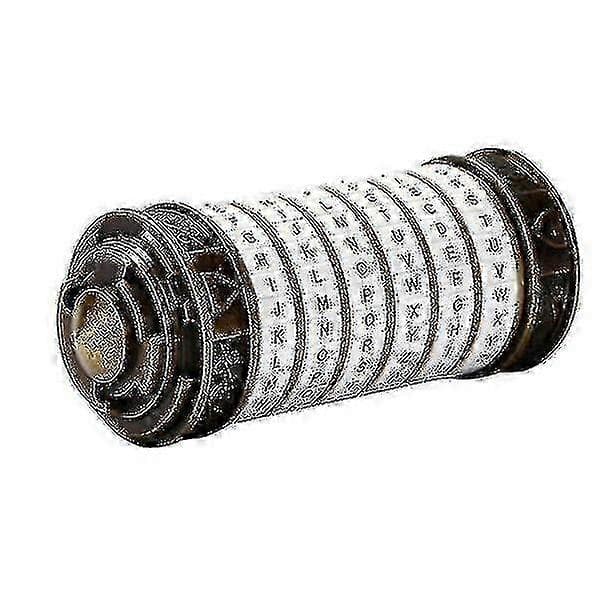Metall Cryptex Kombinasjonslås Da Vinci Stil Hvit Bronse
