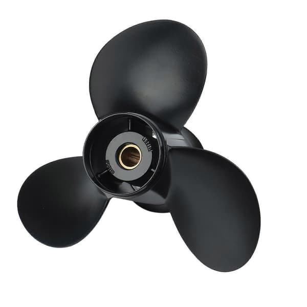 Utombordsmotorpropeller 9 1/4X12 Aluminium 10 kuggars splines DF9.9B DF15A DF20A Black