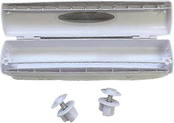 Hvit plast 30 cm aluminiumsfoliedispenser for matinnpakning