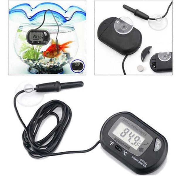 Digitalt LCD-termometer for vanntank, akvarium, bil og dam