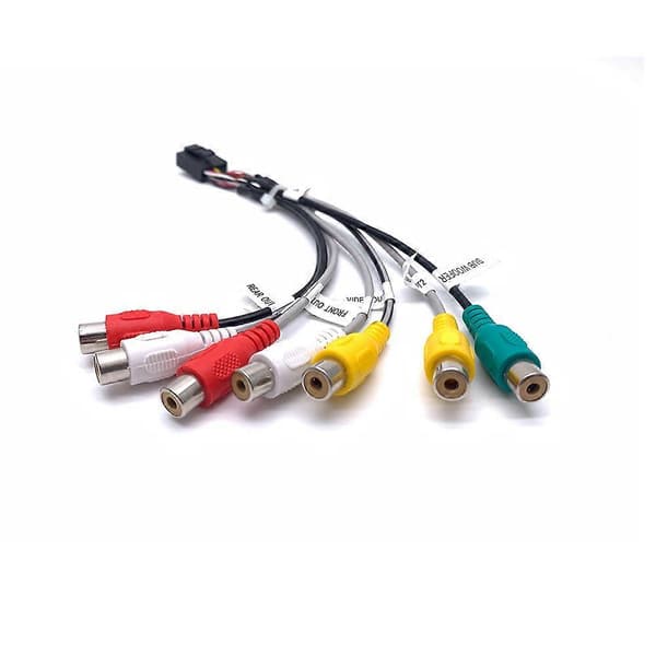 14-bens universel 7 RCA-udgangsledningsnet Subwooferkabeladapter Ledningsforbindelse Android Radio Bluetooth-sendere Bil DVD CD-tilbehør