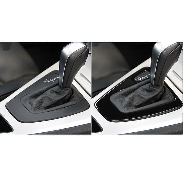 Bilinteriör Växelspak Dekorativt Skydd Växelmonterad Kontrollpanel Trim för 3-serien E90 E92 E93 2005-2012 LHD Black