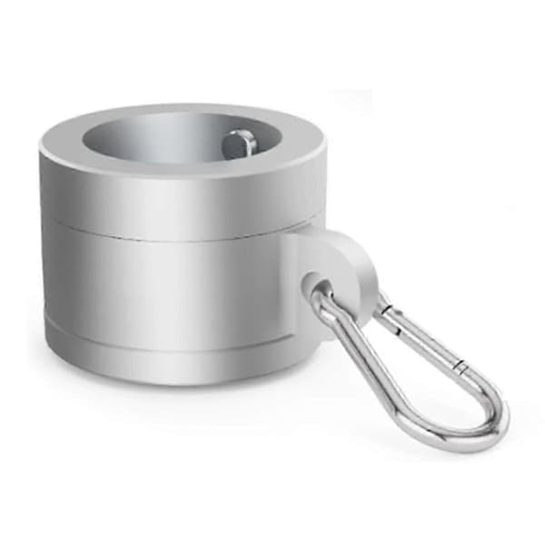 1 par flaggstångsringar i aluminiumlegering 360° roterande 0,75-1,02\" diameter Silver