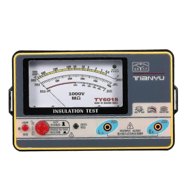 0-2000MΩ Isolationsmåler 1000V Digital Ohmmeter Håndholdt Megger Udgave C