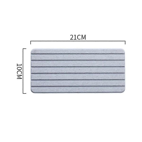 2 st gråa underlägg i diatomit, absorberande sten, rektangulär räfflad design Grey