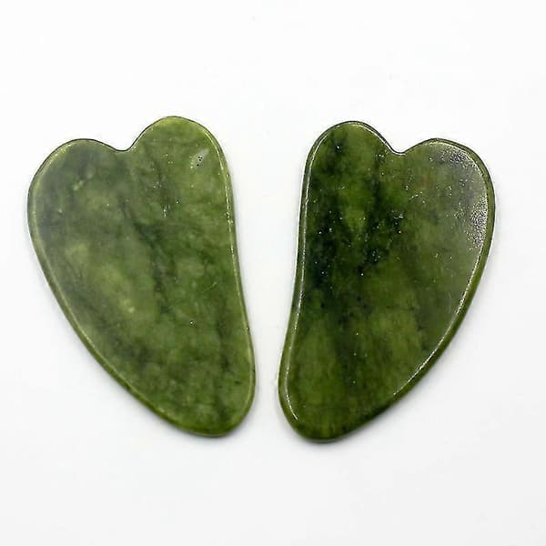 Gua Sha, Avanceret Gua Sha Sten, Ansigtsopgradering Gua Sha, Gua Sha Sten Naturlig Jade 2 stk