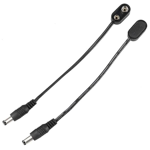 Gitarrpedal Strömkabel 9 Volt Batterikontakter 9v Batteriklämma Strömförsörjning För Gitarrpedaler 6