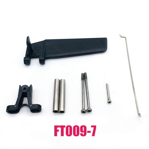 2X FT009-7 Feilun Styring Ror Reservedel for Feilun FT009 RC Båt Black